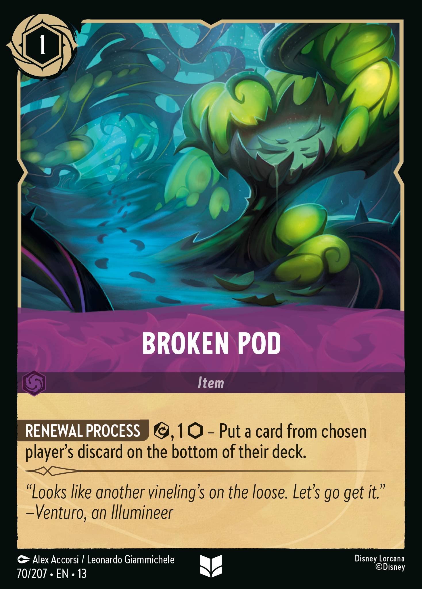 Broken Pod Disney Lorcana card