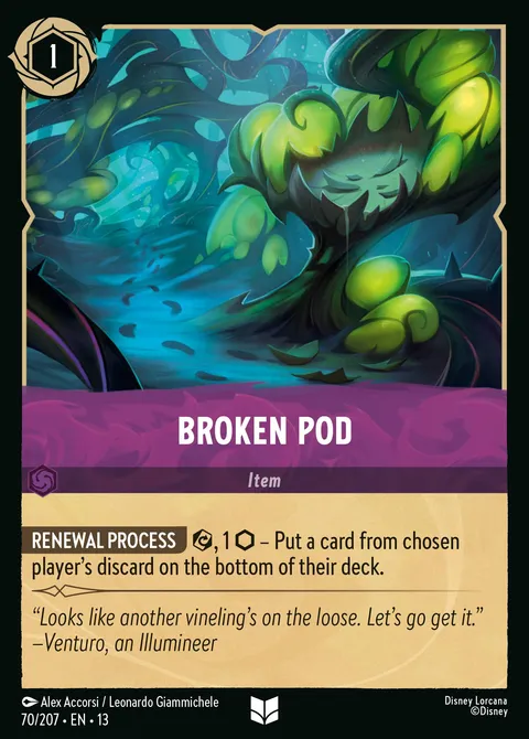 Broken Pod Disney Lorcana card