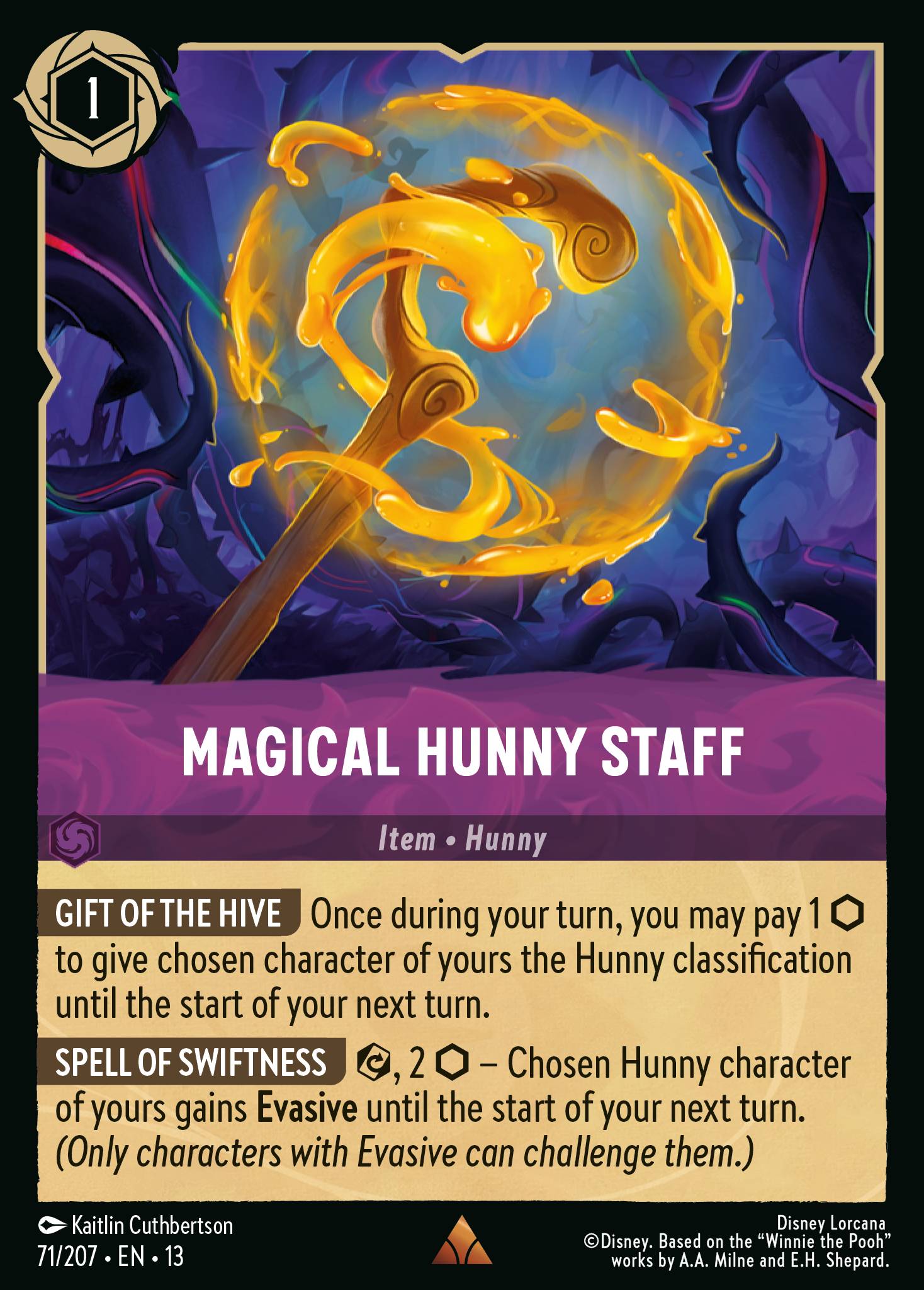 Magical Hunny Staff Disney Lorcana card