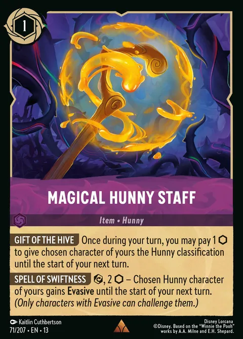 Magical Hunny Staff Disney Lorcana card
