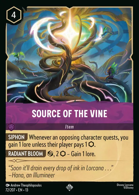 Source of the Vine Disney Lorcana card