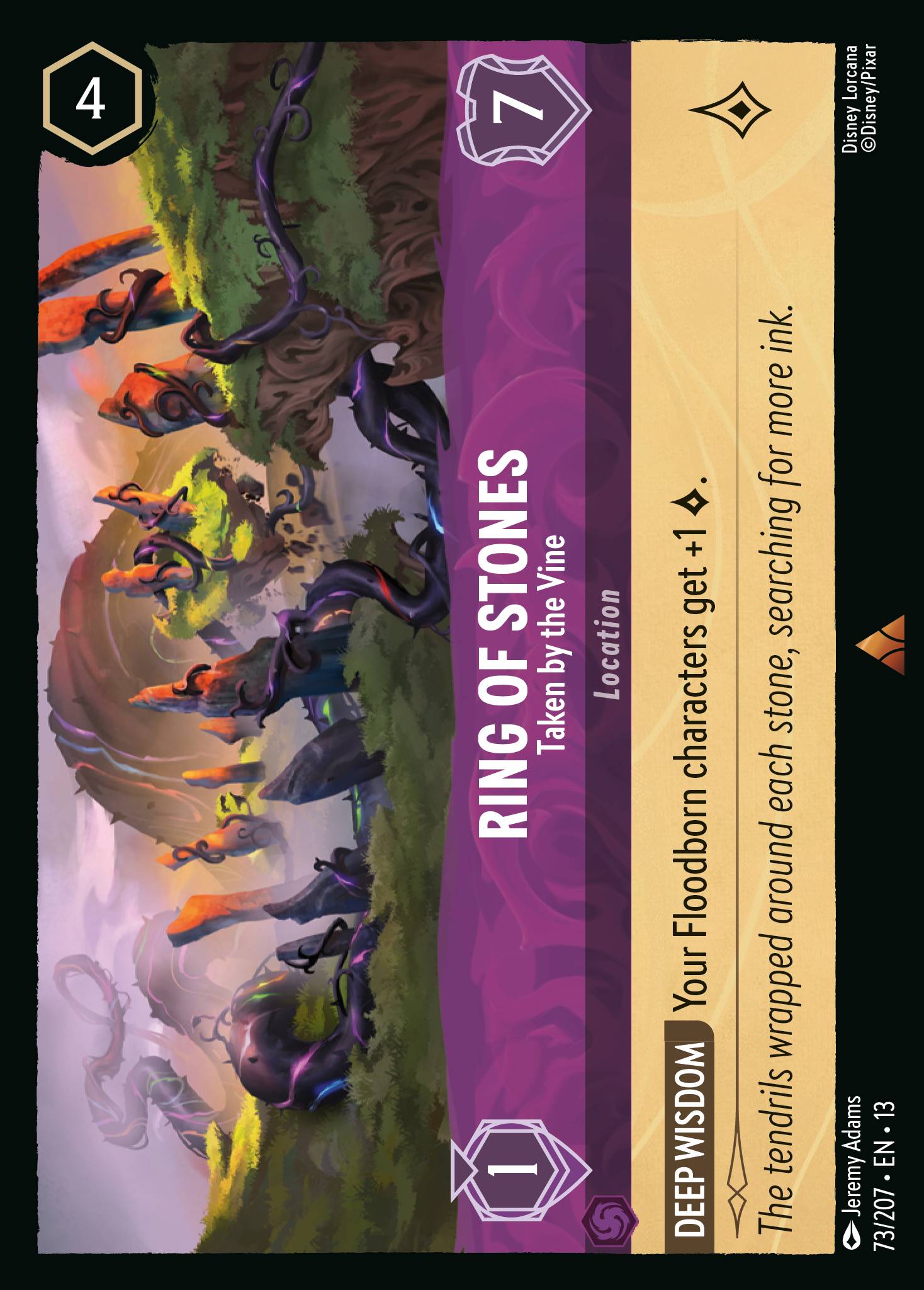 Ring of Stones — Taken by the Vine Disney Lorcana card
