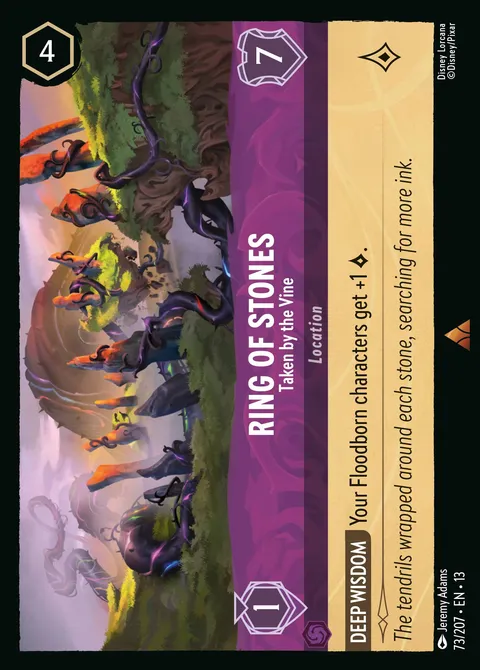 Ring of Stones — Taken by the Vine Disney Lorcana card