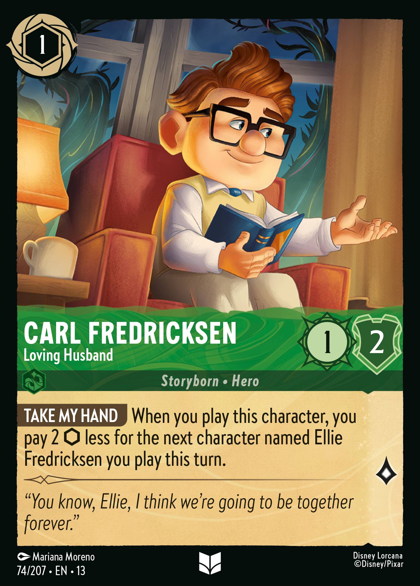 Carl Fredricksen — Loving Husband Disney Lorcana card
