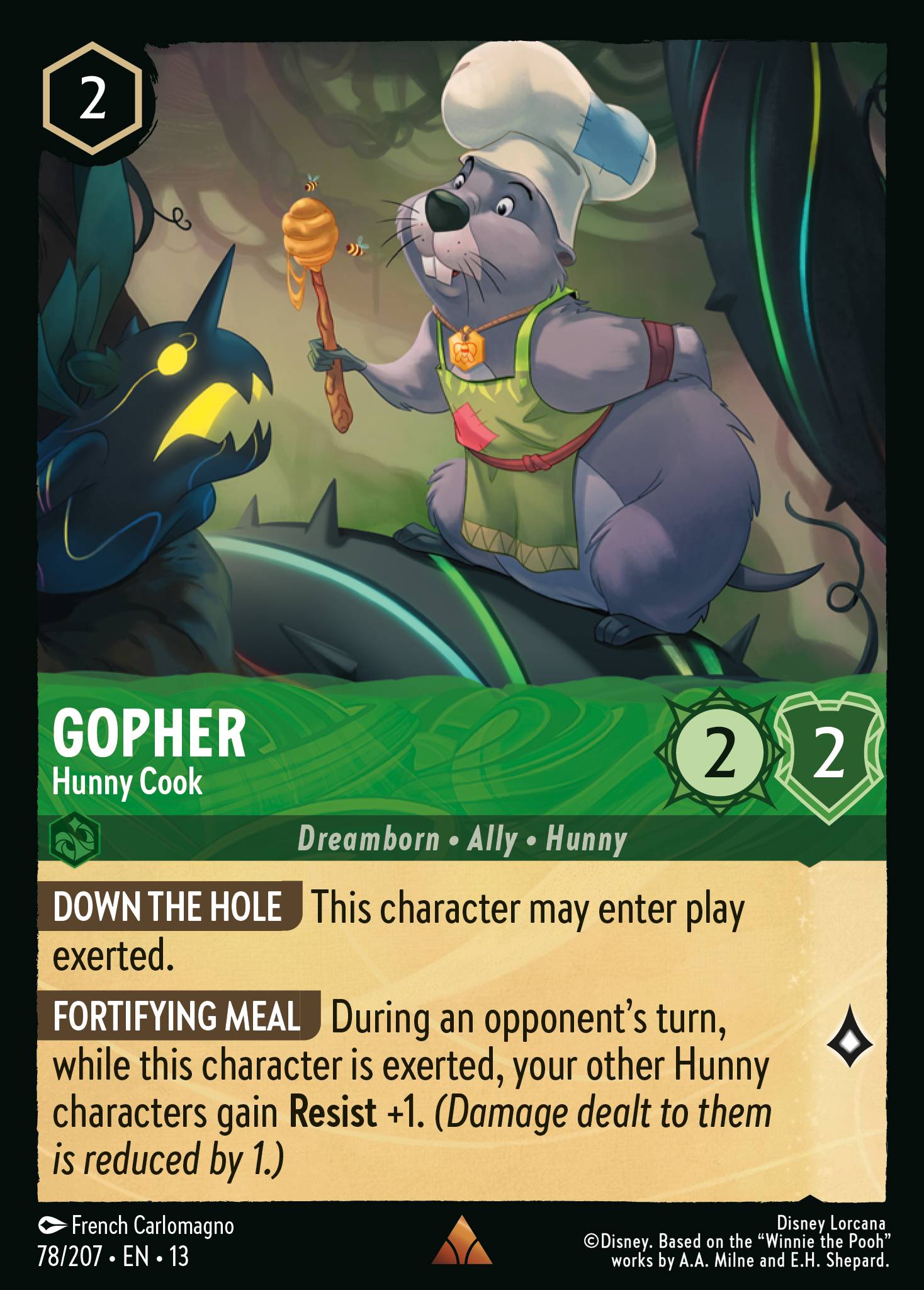 Gopher — Hunny Cook Disney Lorcana card