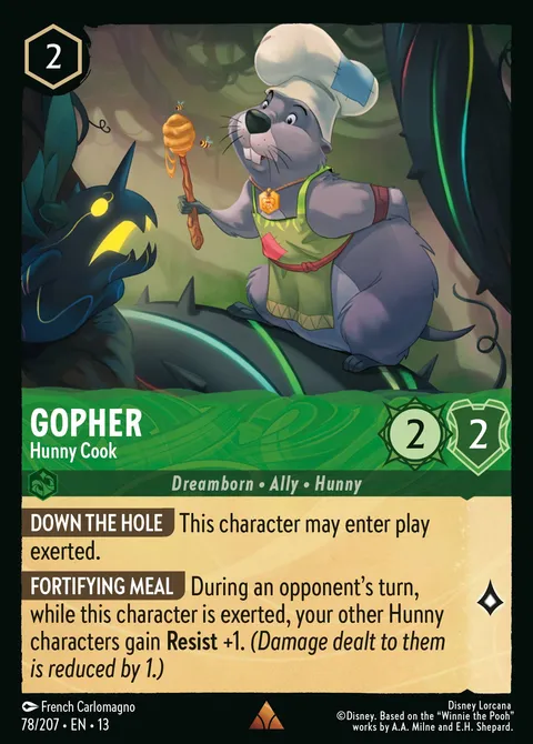 Gopher — Hunny Cook Disney Lorcana card