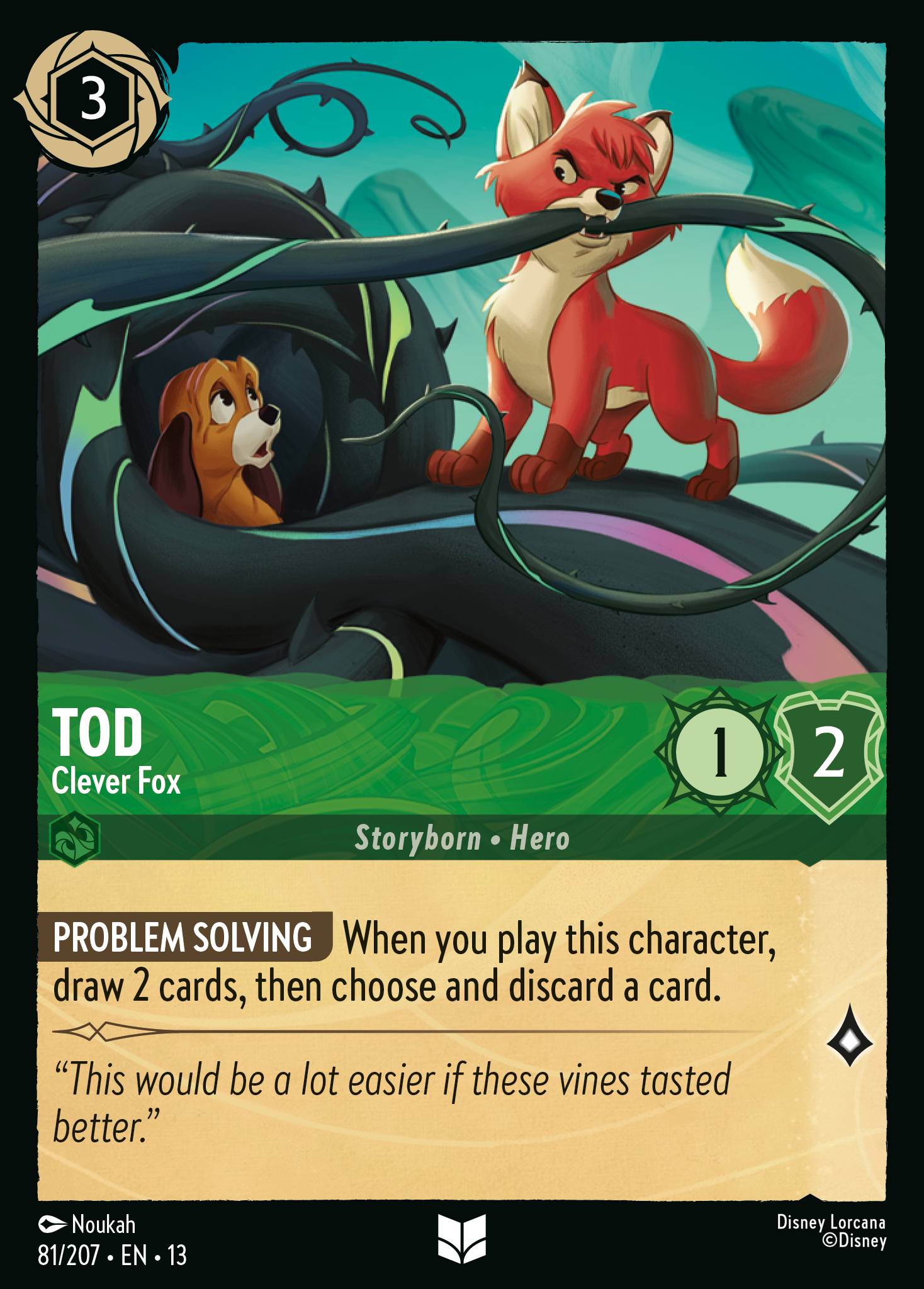 Tod — Clever Fox Disney Lorcana card