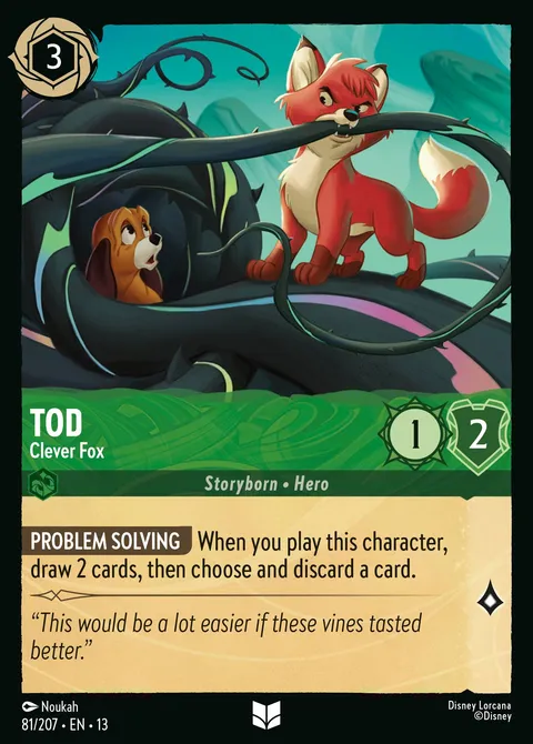 Tod — Clever Fox Disney Lorcana card