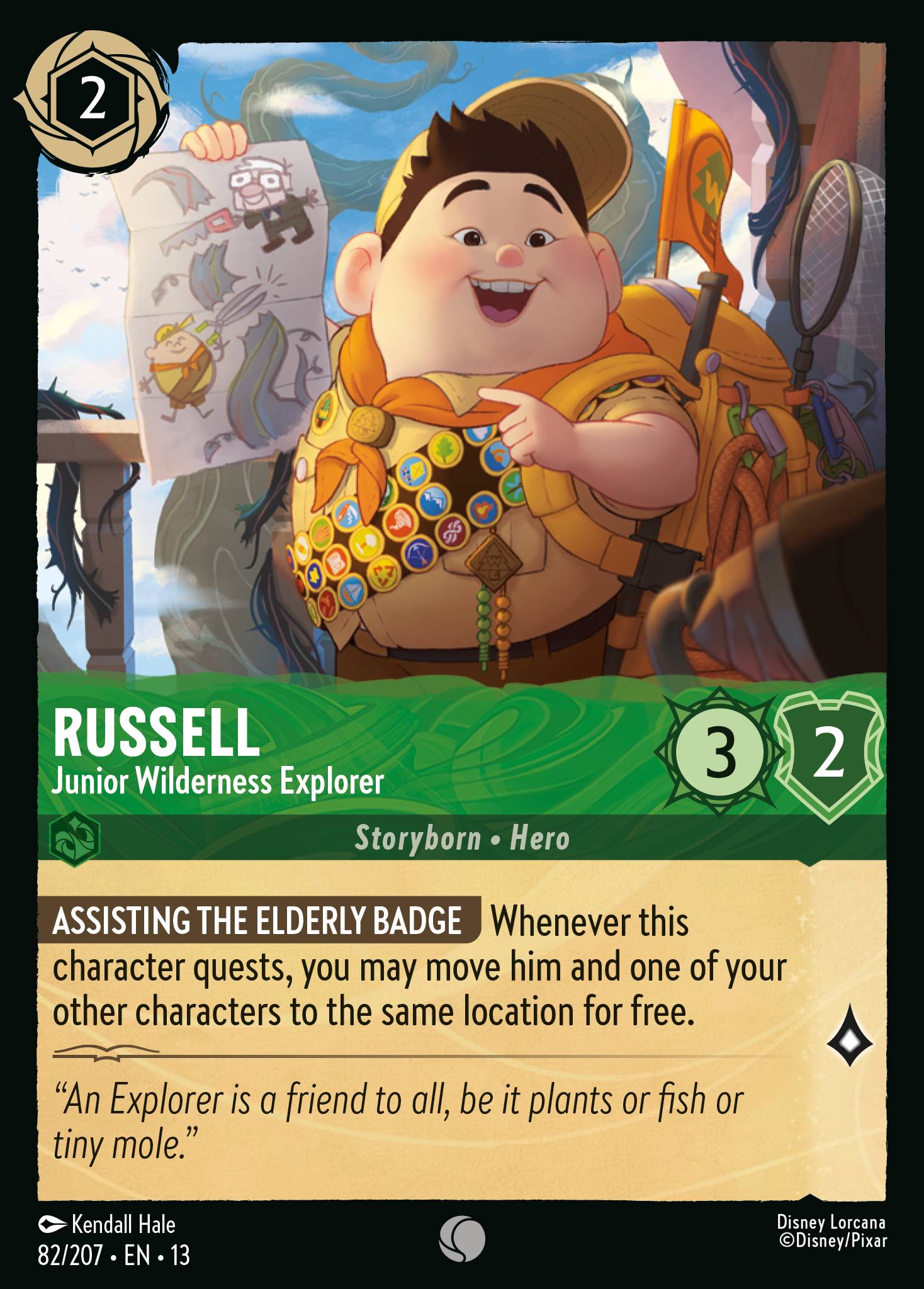 Russell — Junior Wilderness Explorer Disney Lorcana card