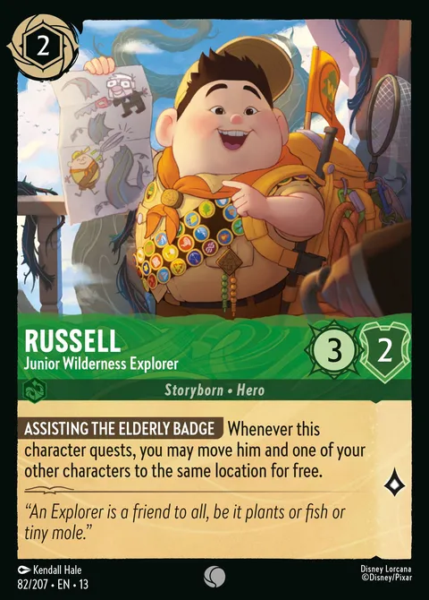 Russell — Junior Wilderness Explorer Disney Lorcana card