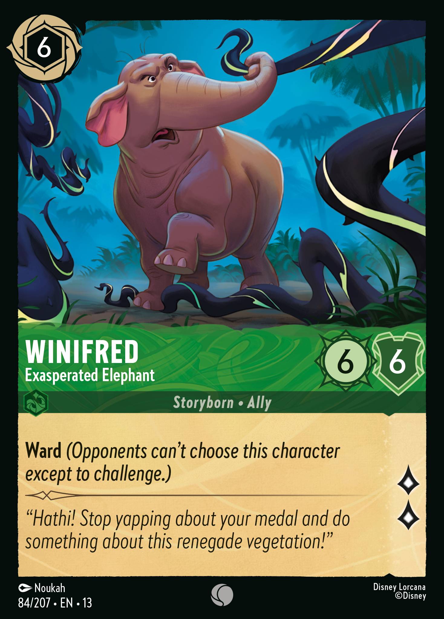 Winifred — Exasperated Elephant Disney Lorcana card