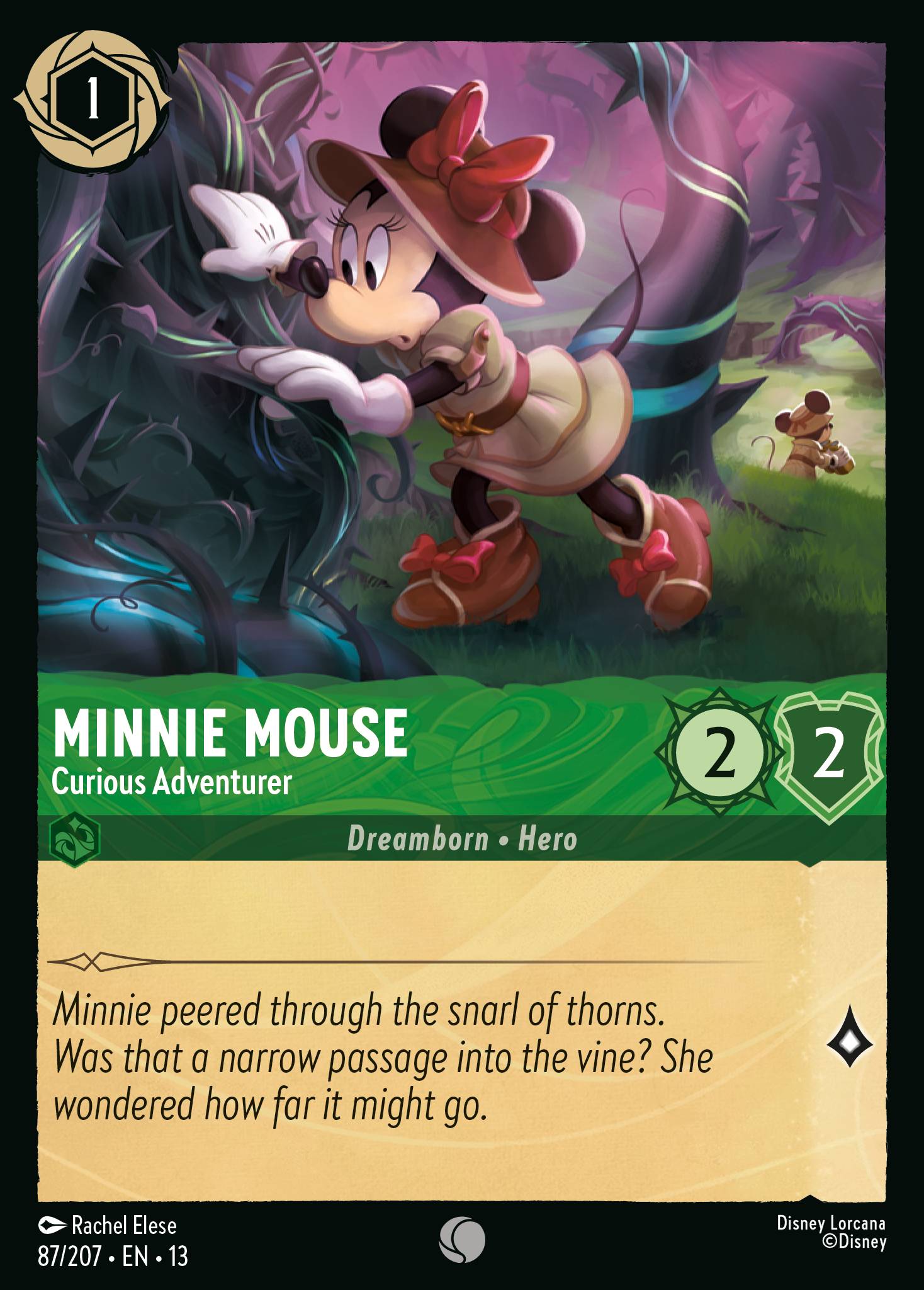 Minnie Mouse — Curious Adventurer Disney Lorcana card