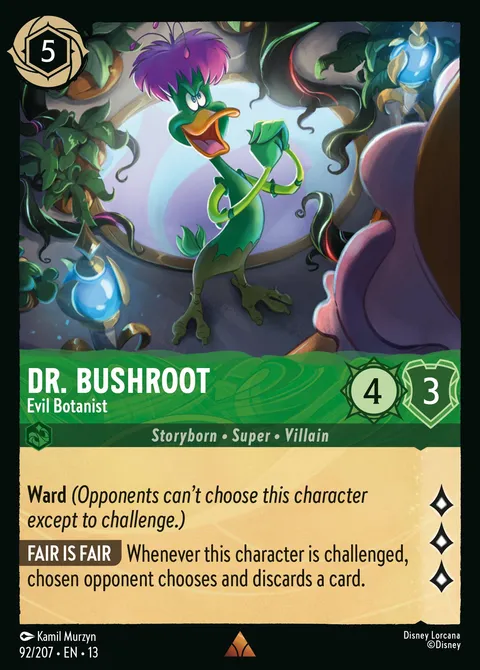 Dr. Bushroot — Evil Botanist Disney Lorcana card