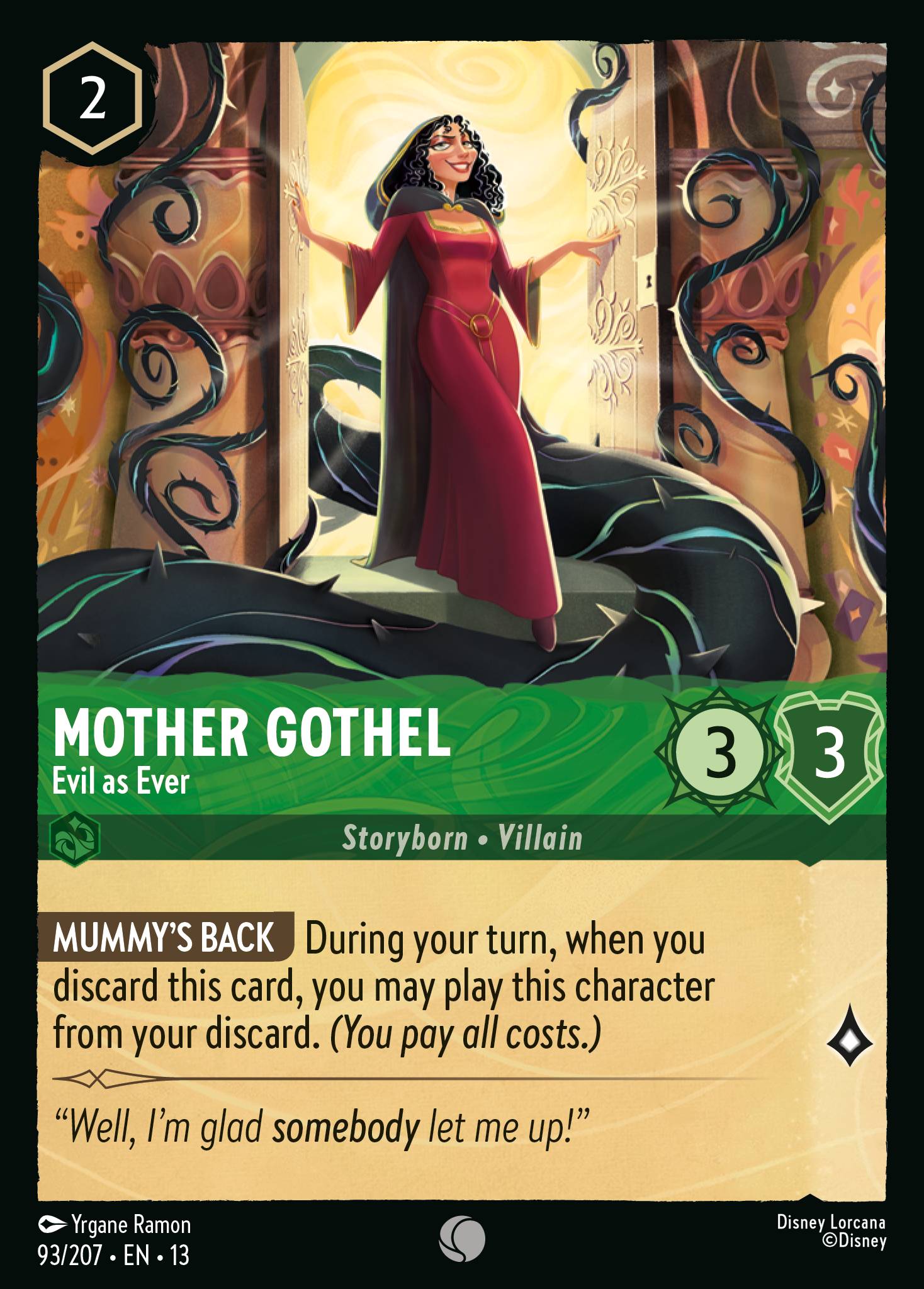 Mother Gothel — Evil as Ever Disney Lorcana card