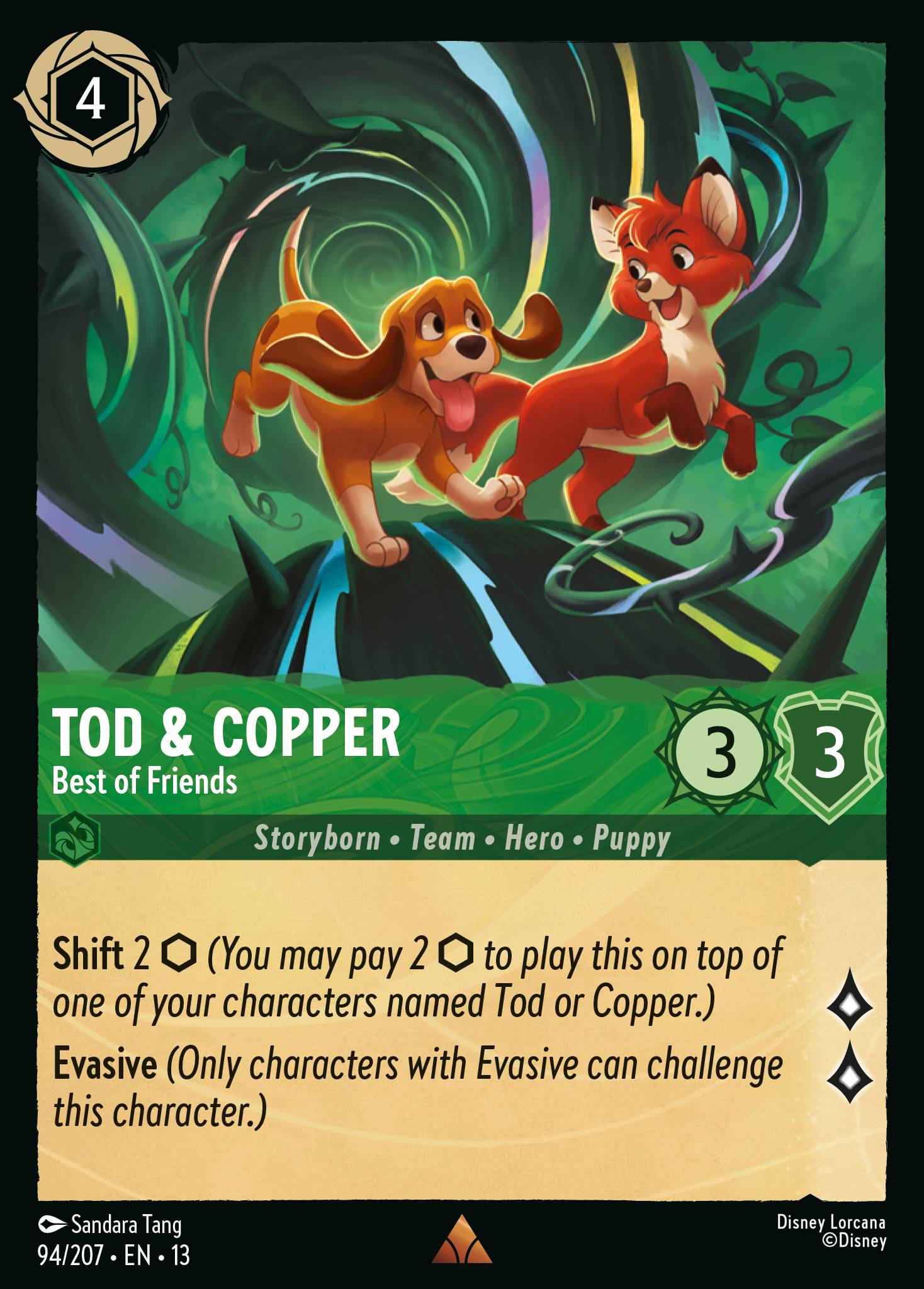 Tod & Copper — Best of Friends Disney Lorcana card