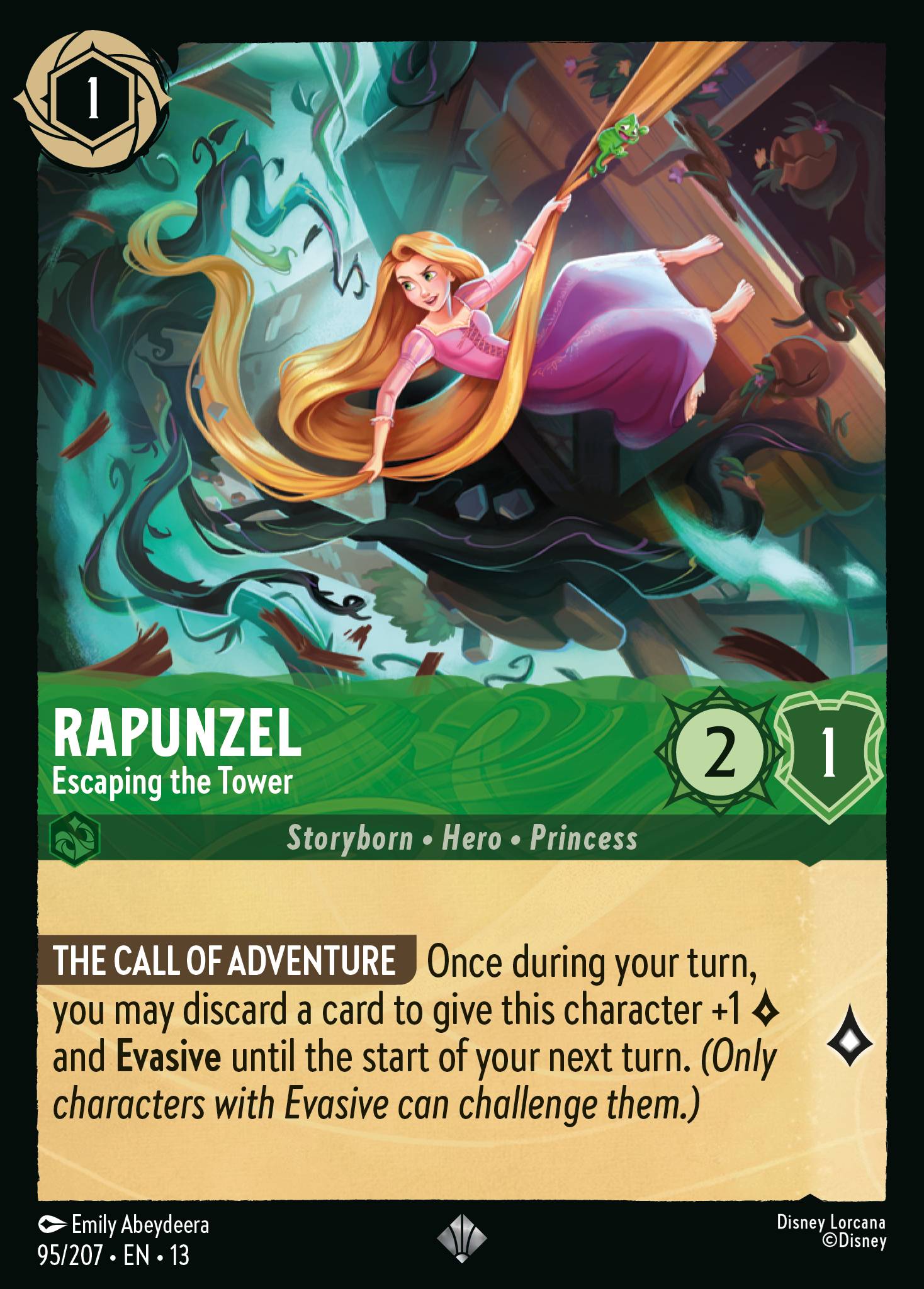 Rapunzel — Escaping the Tower Disney Lorcana card
