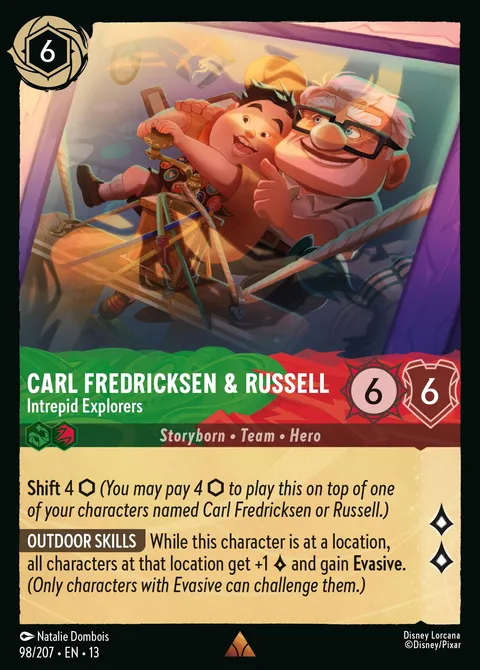 Carl Fredricksen & Russell — Intrepid Explorers Disney Lorcana card