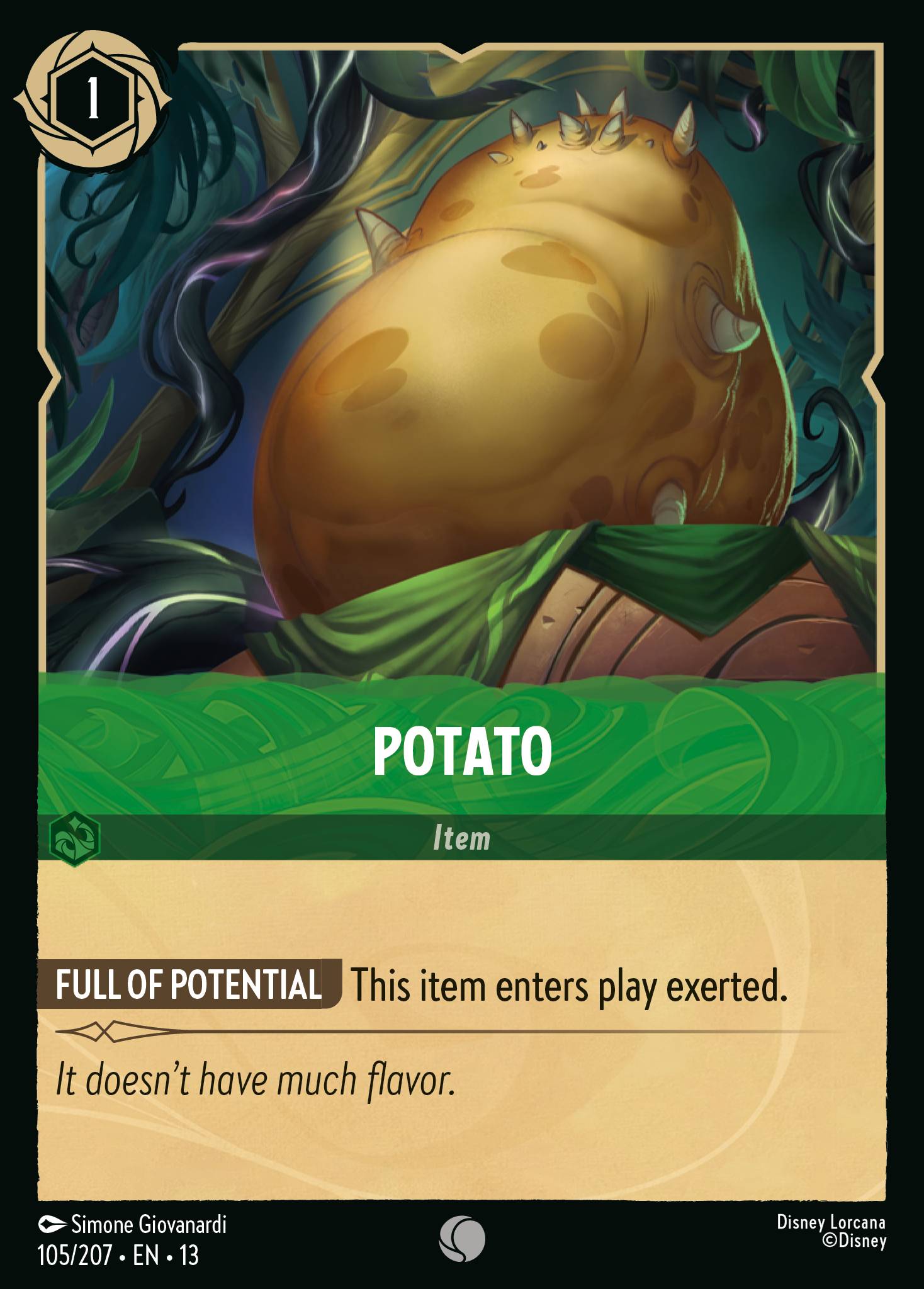 Potato Disney Lorcana card