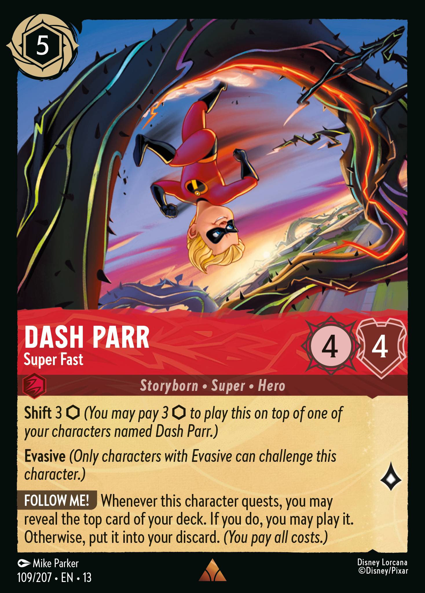 Dash Parr — Super Fast Disney Lorcana card