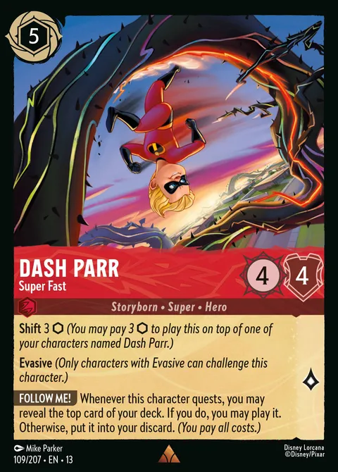 Dash Parr — Super Fast Disney Lorcana card