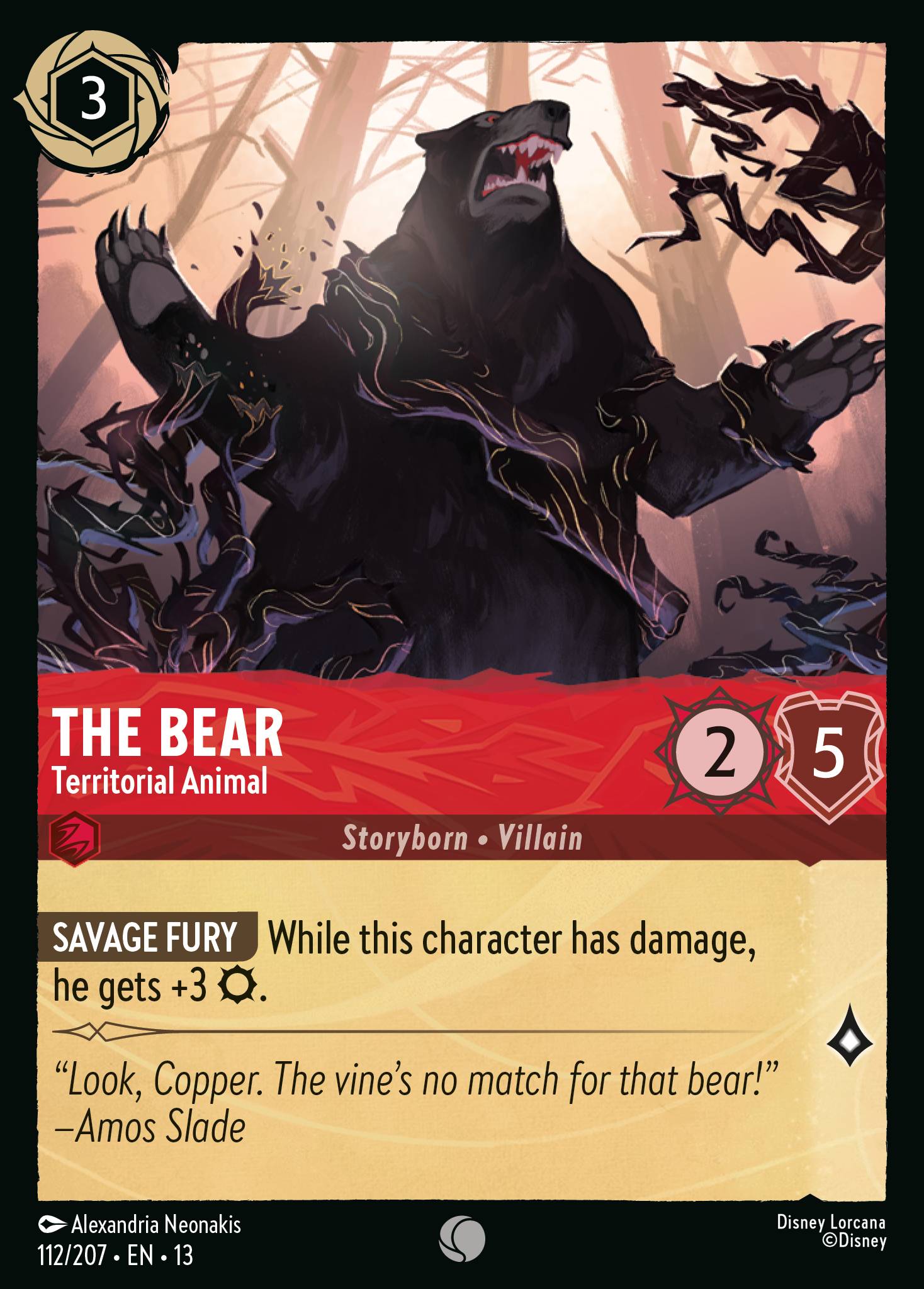 The Bear — Territorial Animal Disney Lorcana card
