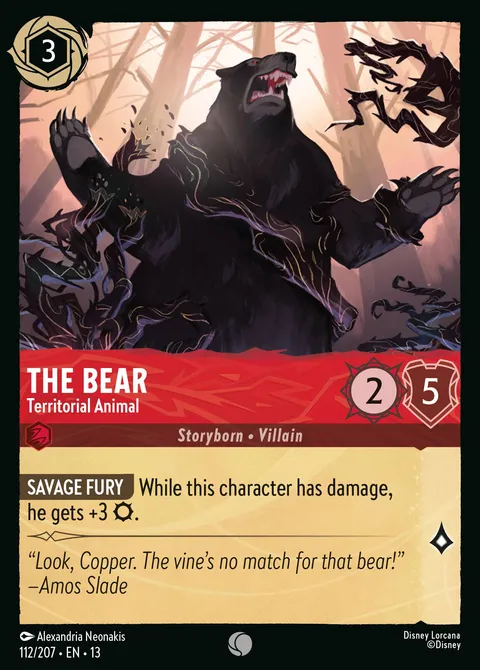 The Bear — Territorial Animal Disney Lorcana card