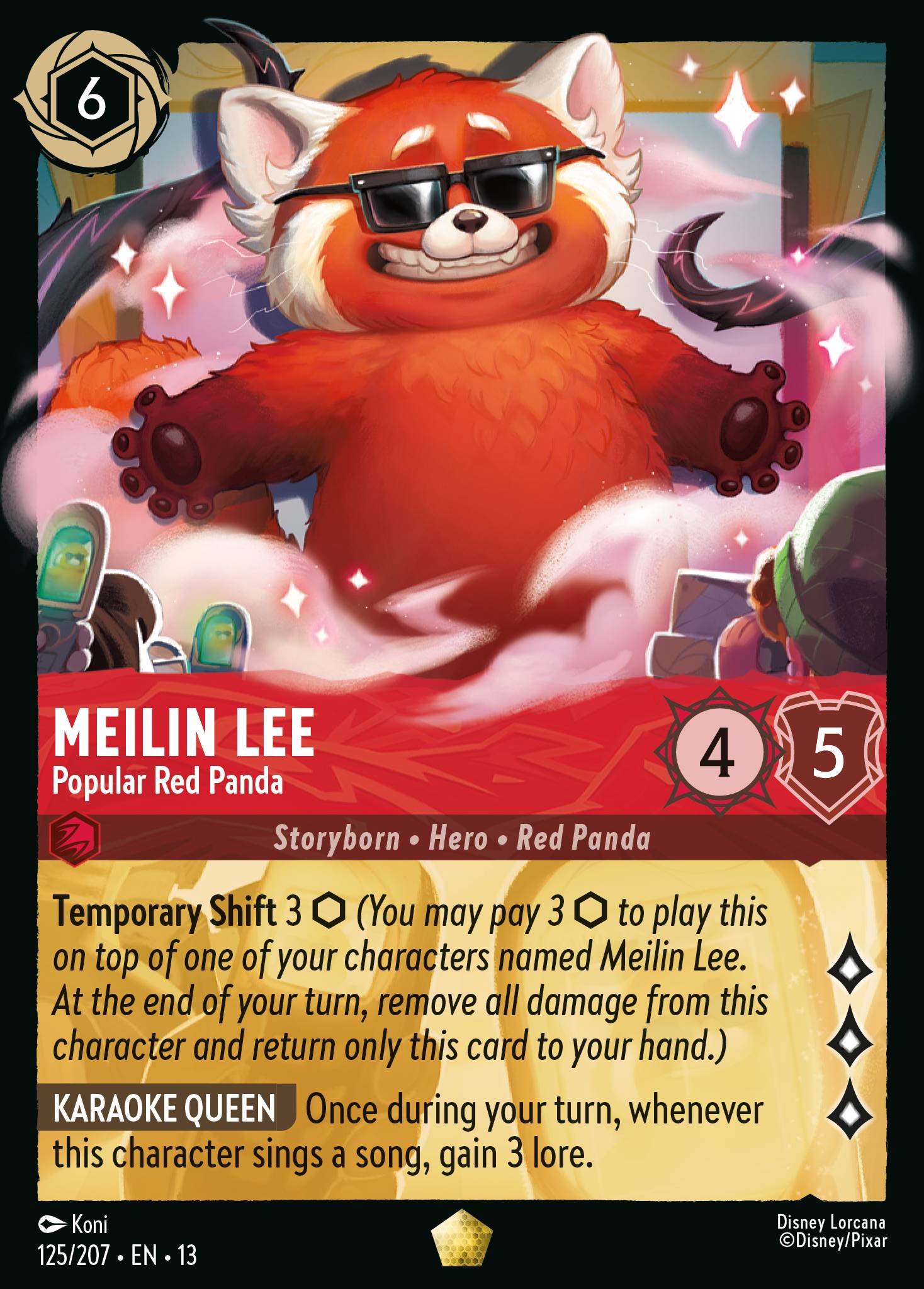 Meilin Lee — Popular Red Panda Disney Lorcana card