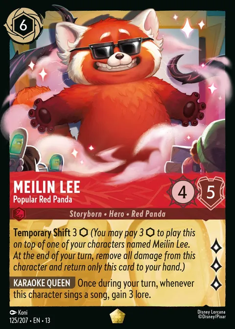 Meilin Lee — Popular Red Panda Disney Lorcana card