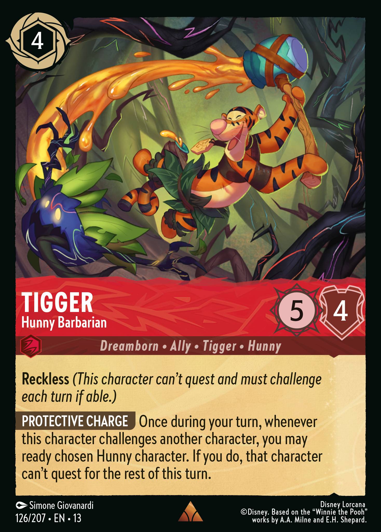 Tigger — Hunny Barbarian Disney Lorcana card