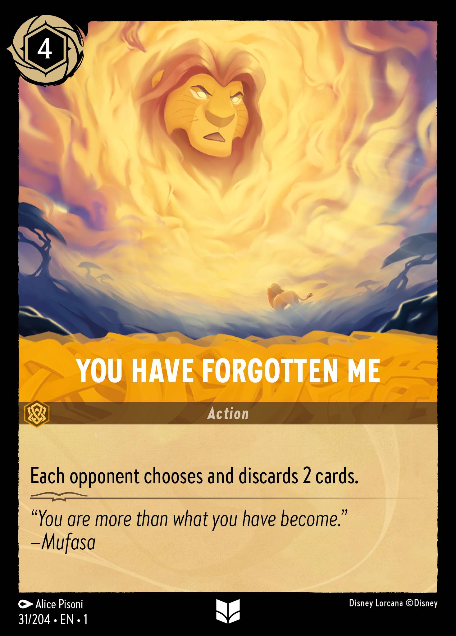 You Have Forgotten Me Disney Lorcana card