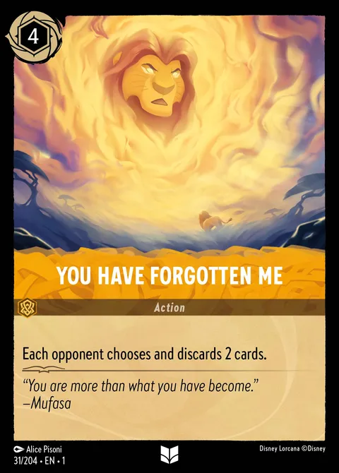 You Have Forgotten Me Disney Lorcana card
