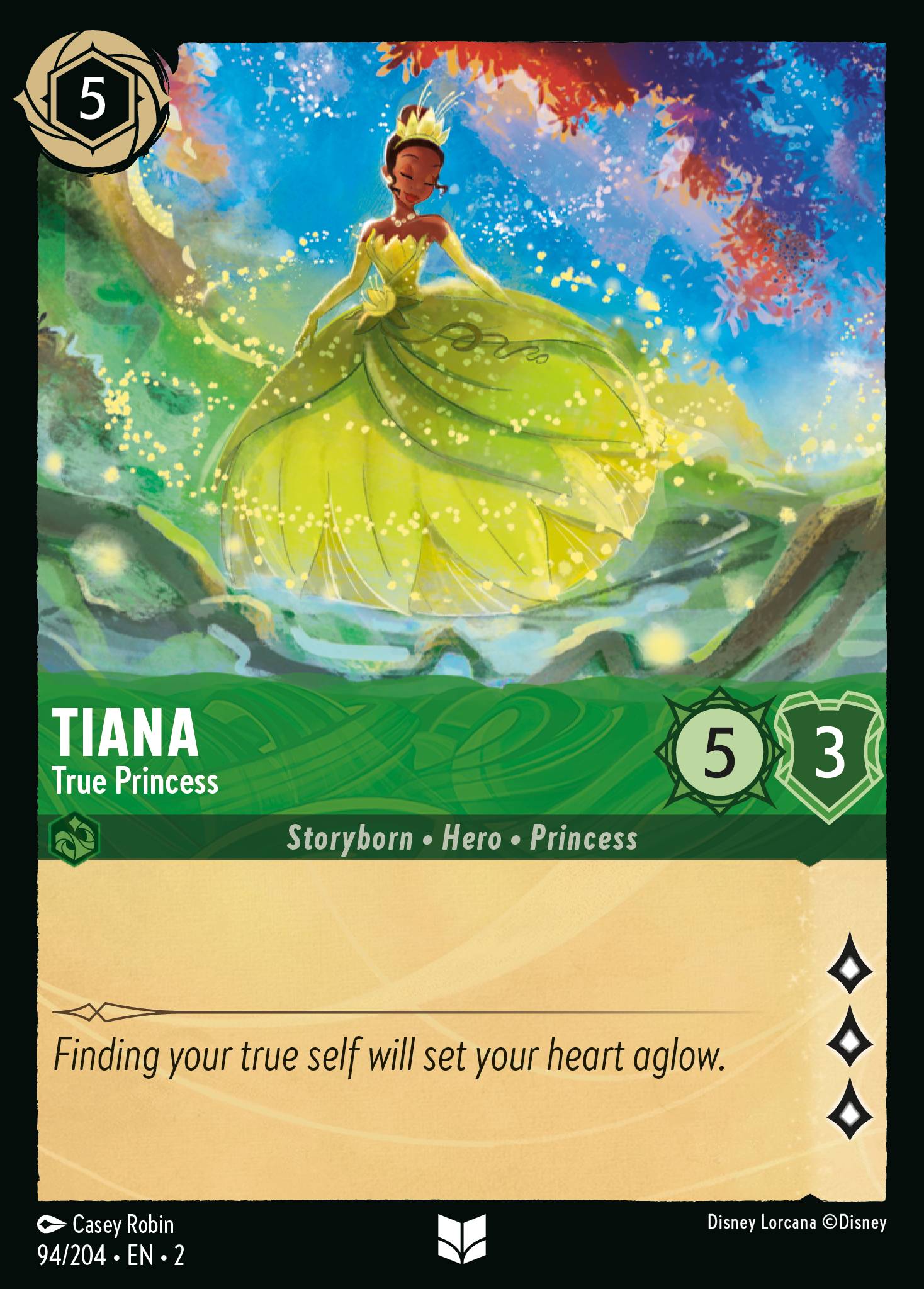 Tiana — True Princess Disney Lorcana card