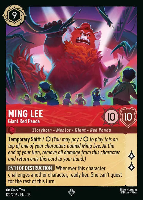 Ming Lee — Giant Red Panda Disney Lorcana card