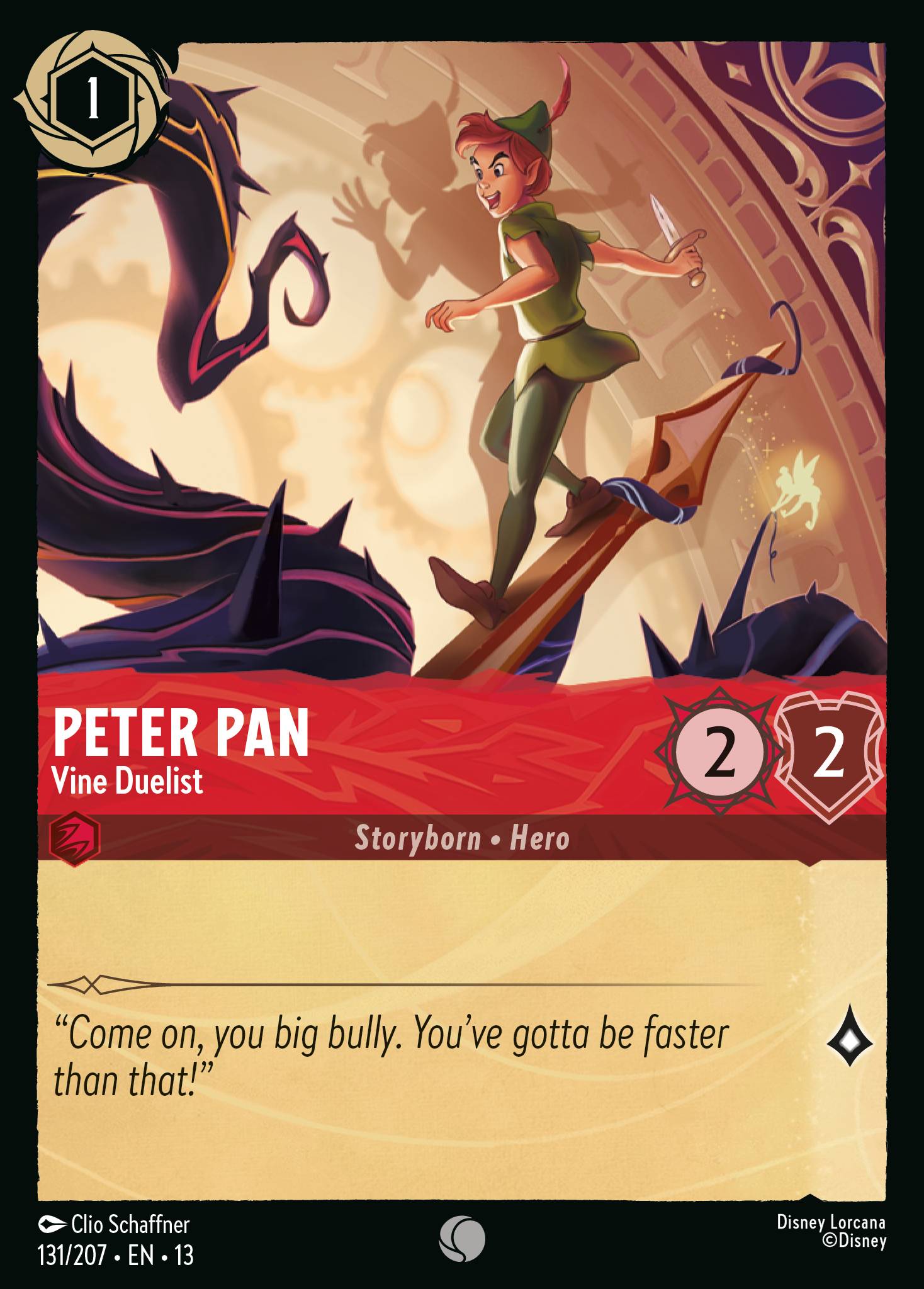 Peter Pan — Vine Duelist Disney Lorcana card