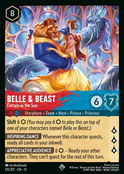 Belle & Beast — Certain as the Sun Disney Lorcana card