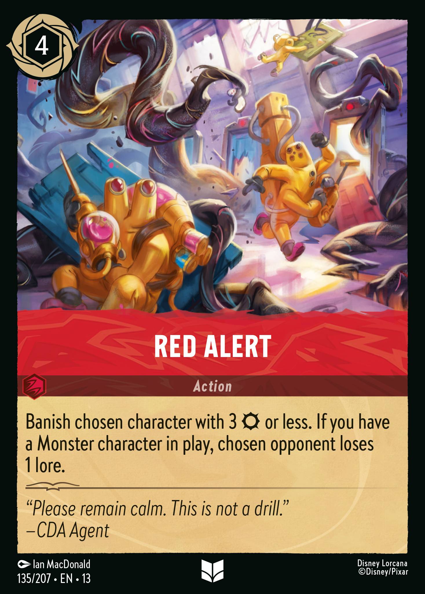 Red Alert Disney Lorcana card