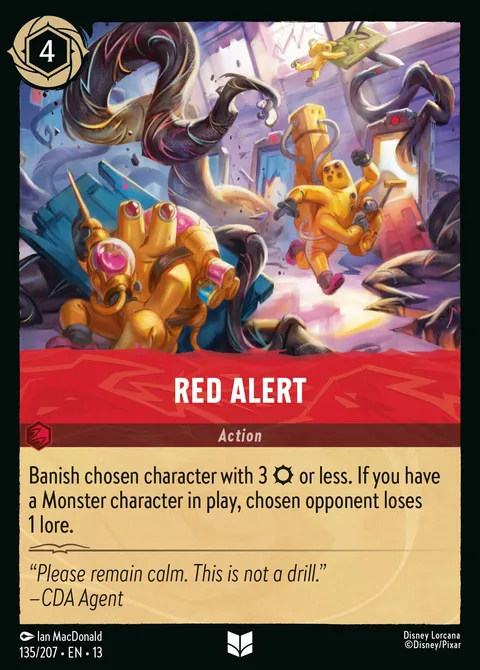 Red Alert Disney Lorcana card
