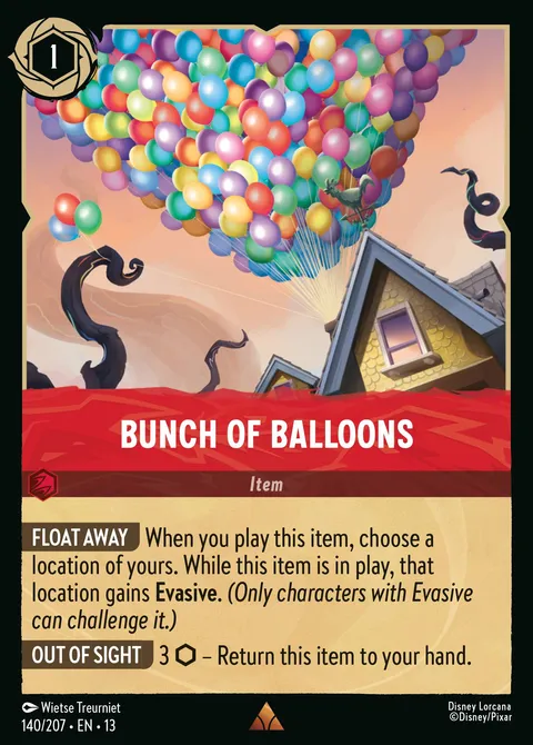Bunch of Balloons Disney Lorcana card