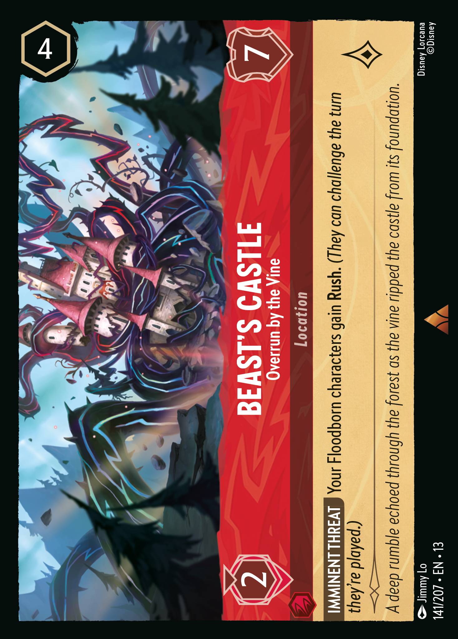 Beast's Castle — Overrun by the Vine Disney Lorcana card
