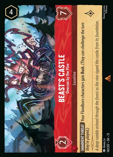 Beast's Castle — Overrun by the Vine Disney Lorcana card