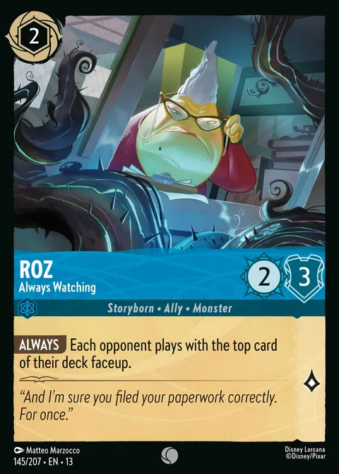 Roz — Always Watching Disney Lorcana card