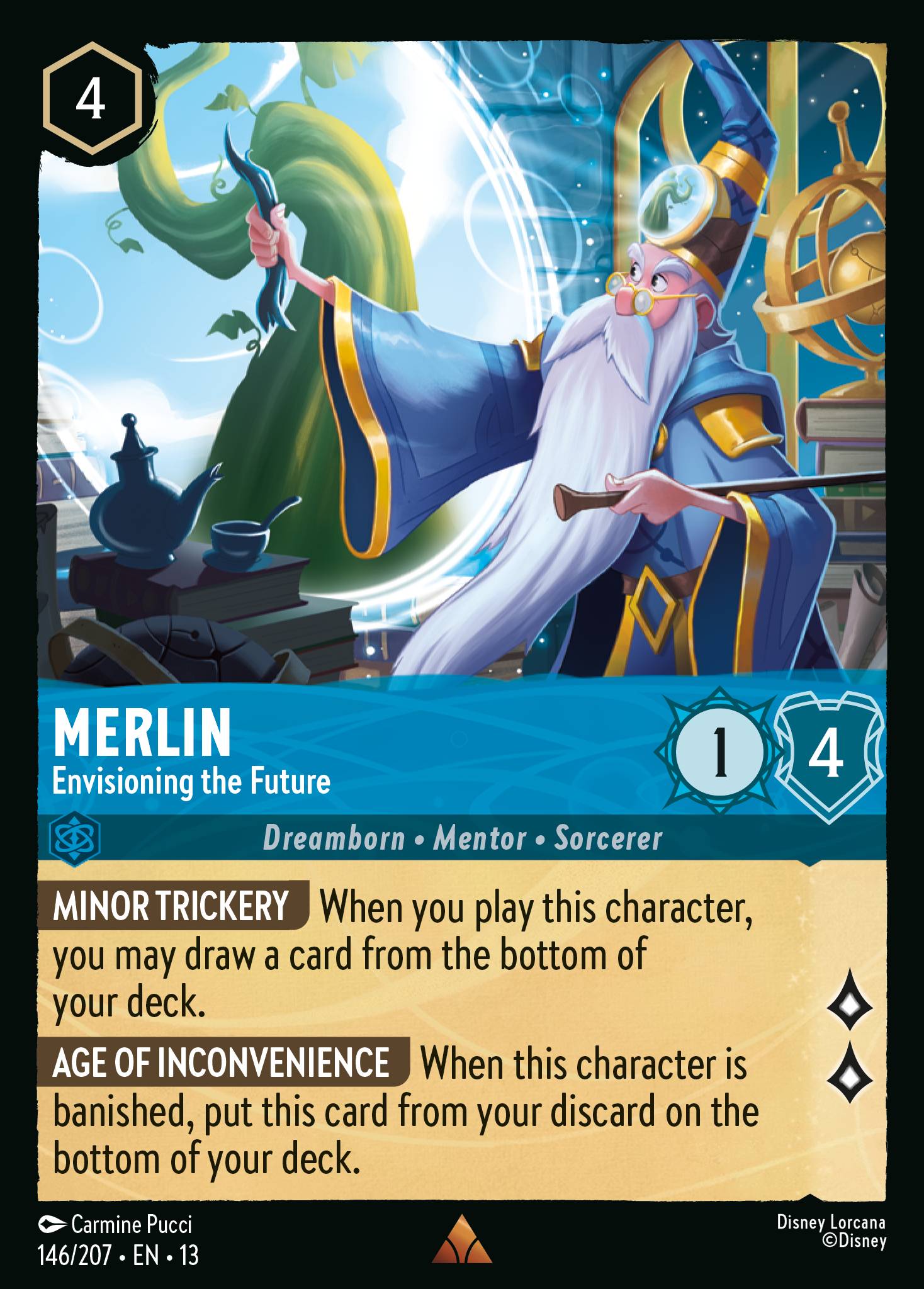 Merlin — Envisioning the Future Disney Lorcana card