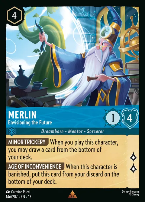 Merlin — Envisioning the Future Disney Lorcana card