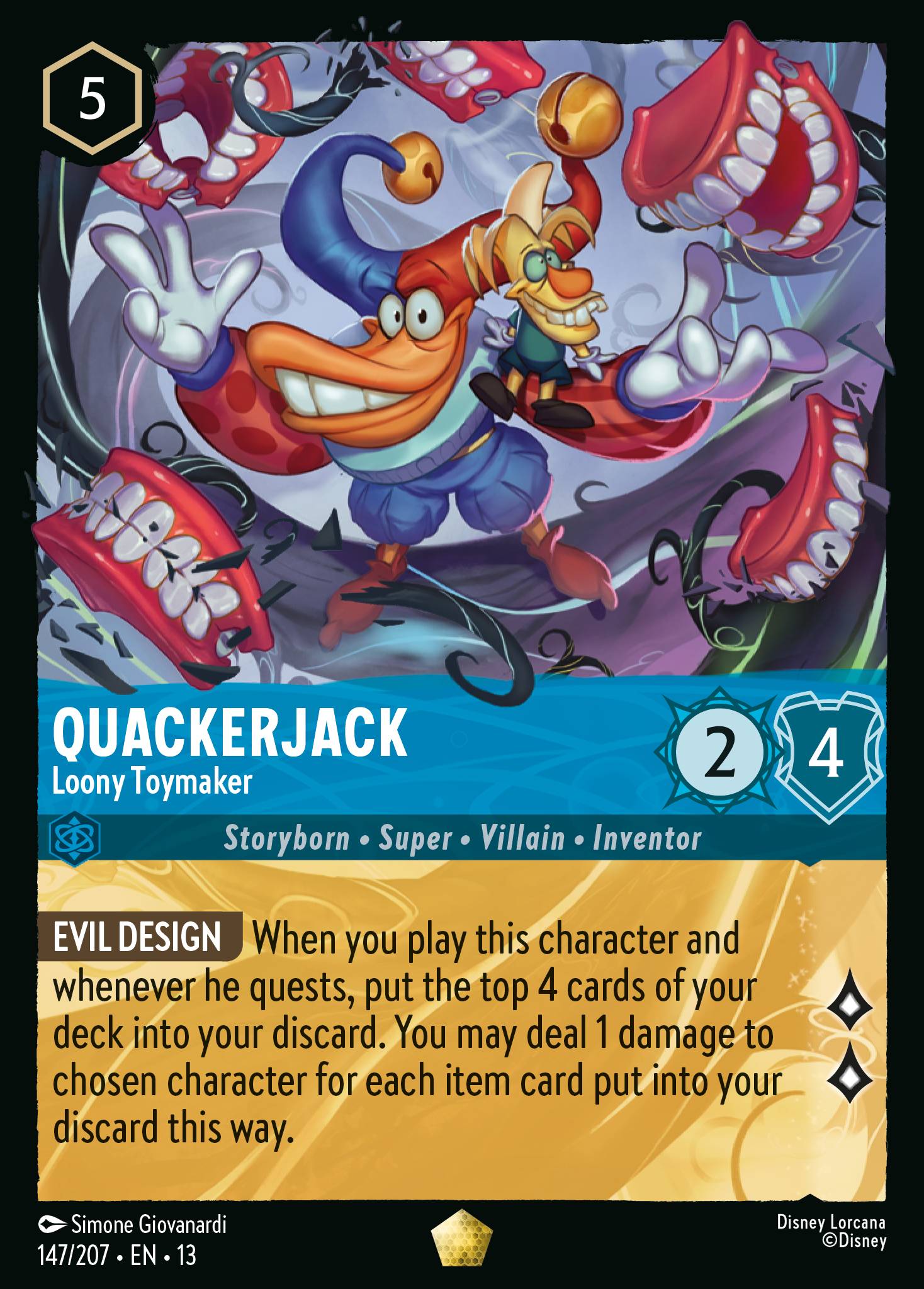 Quackerjack — Loony Toymaker Disney Lorcana card