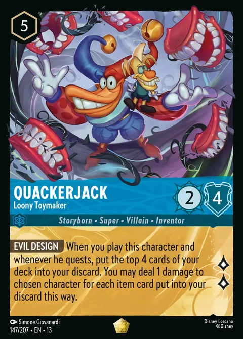 Quackerjack — Loony Toymaker Disney Lorcana card