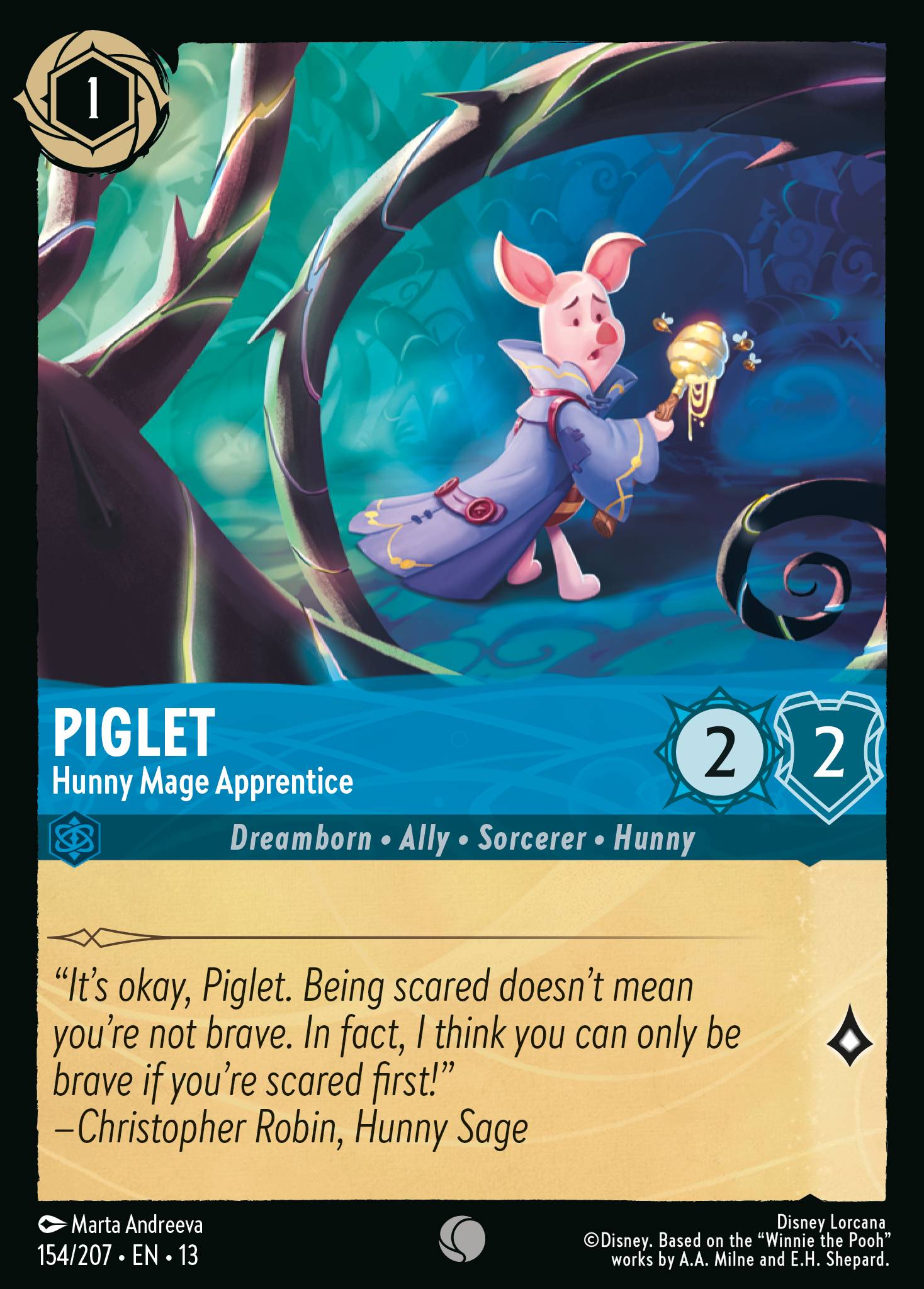Piglet — Hunny Mage Apprentice Disney Lorcana card