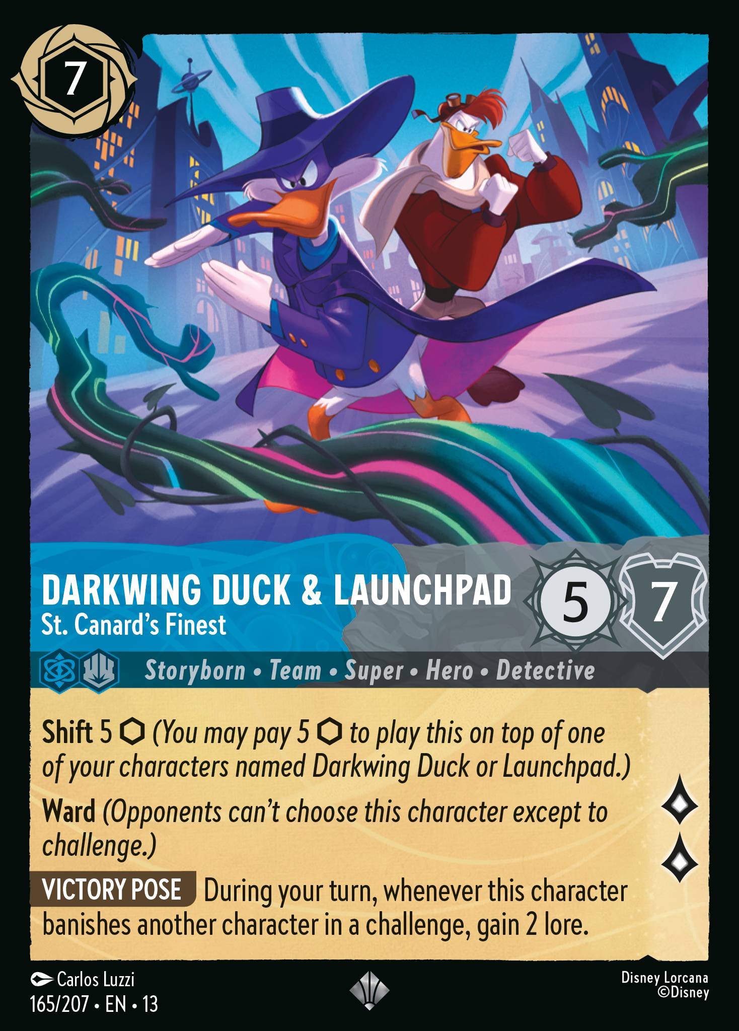 Darkwing Duck & Launchpad — St. Canard's Finest Disney Lorcana card