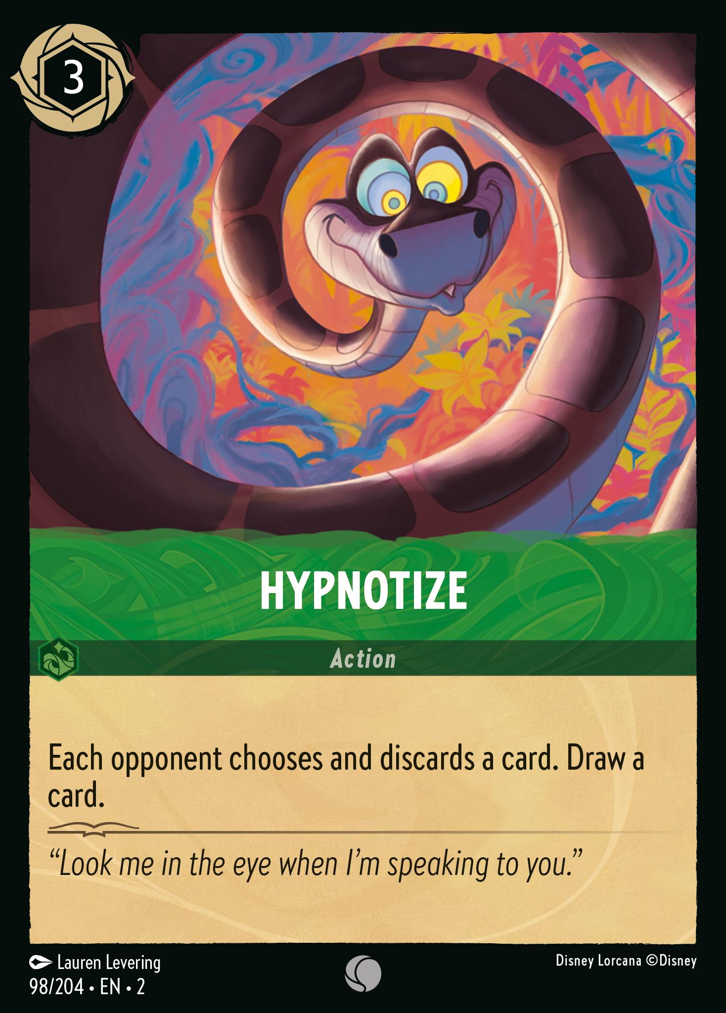 Hypnotize Disney Lorcana card