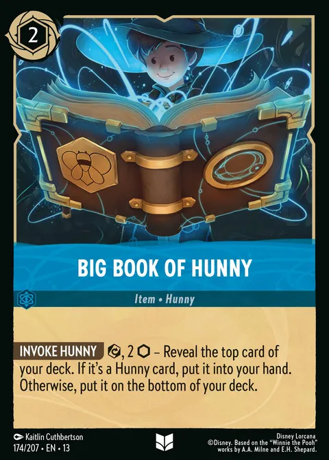 Big Book of Hunny Disney Lorcana card
