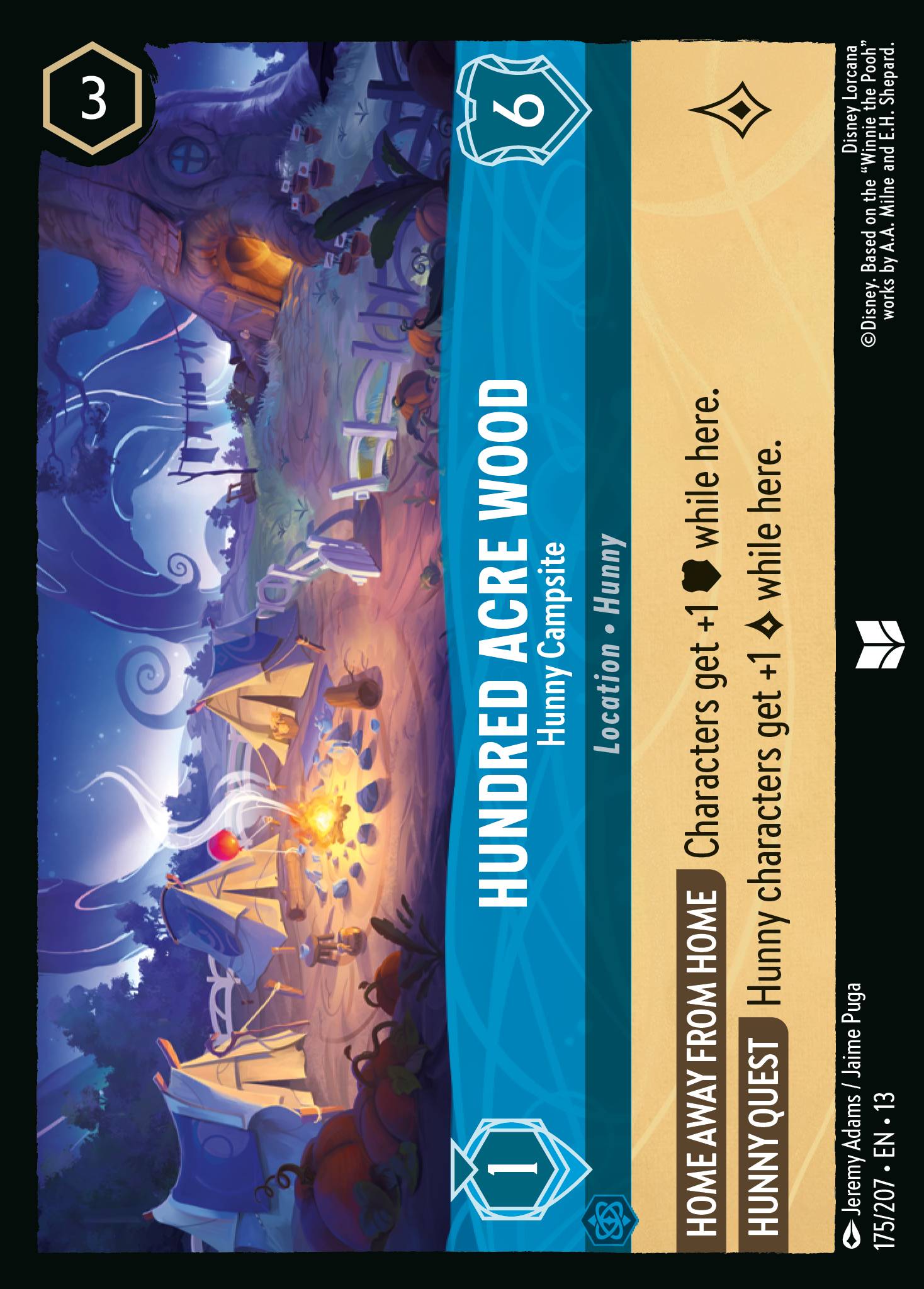 Hundred Acre Wood — Hunny Campsite Disney Lorcana card